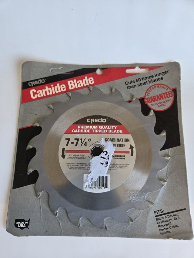 Credo 7-7 1/4" Carbide Blade Combination 18 Teeth