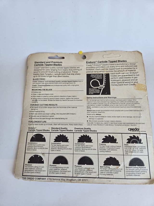 Credo 7-7 1/4" Carbide Blade Combination 18 Teeth - photo 2