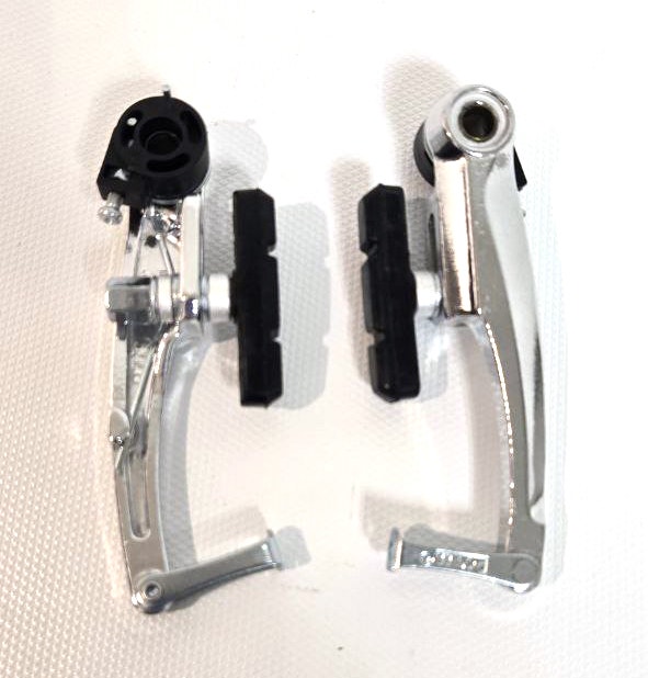 Silver Bicycle Caliper Brakes w/ Black Pads - photo 2