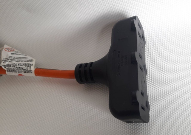 Black 3-Outlet Extension Cord with Safety Tags - photo 3