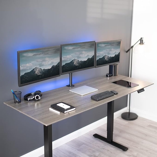 Triple 21.5 to 27 inch Monitor Desk Mount - photo 2