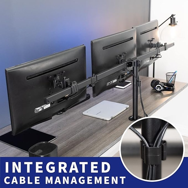 Triple 21.5 to 27 inch Monitor Desk Mount - photo 4
