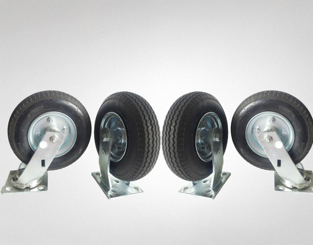 8-Inch Pneumatic Caster Wheel Set of 4 - photo 3