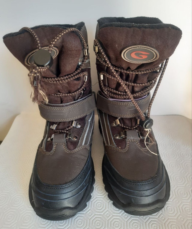 Gusti Brown Waterproof Children's Winter Boots - Size 4
