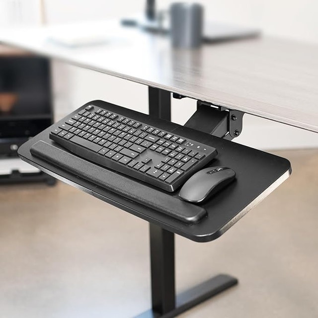 Black Under Desk Keyboard Tray