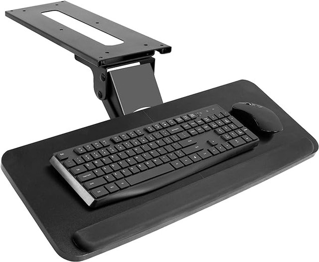 Black Under Desk Keyboard Tray - photo 2