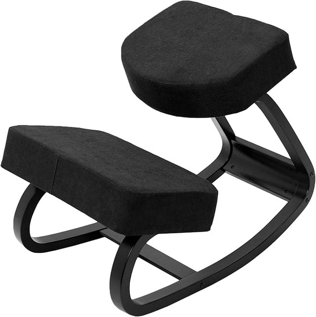 Black Wooden Rocking Kneeling Chair - photo 3