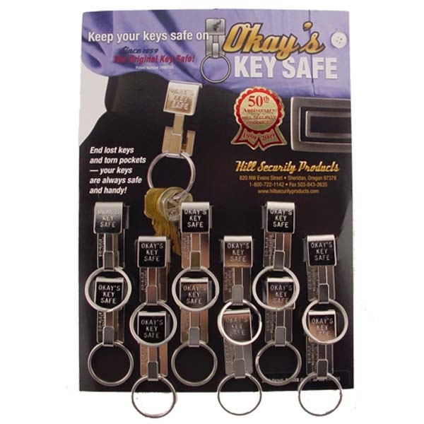 Key Safe Belt Key Holder Chrome 12/Card - photo 3