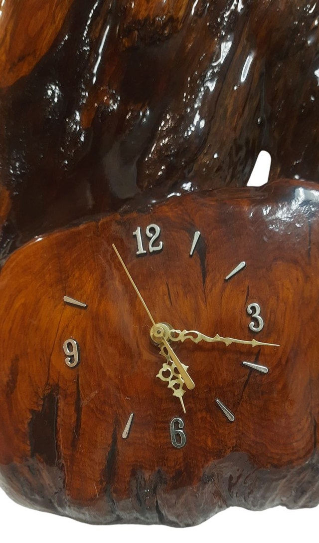 Unique Wood Root Wall Clock - Rustic Home Decor - photo 2
