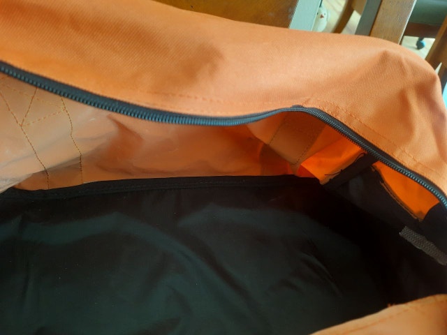Orange Duffel Gym Travel Bag w/Gray Straps - photo 4