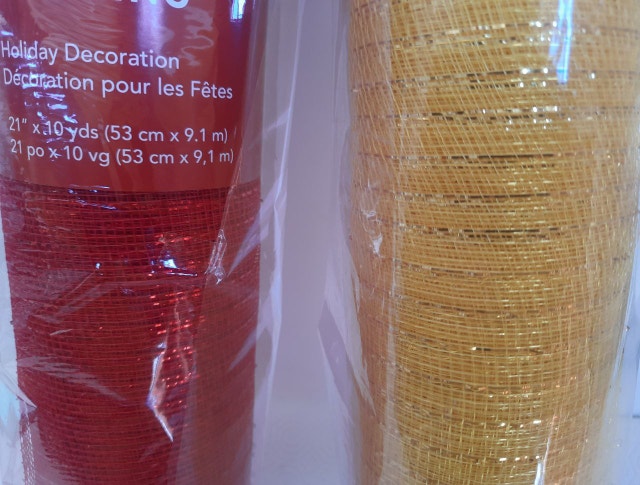 2 New Craft Mesh Rolls: Gold & Red - photo 2