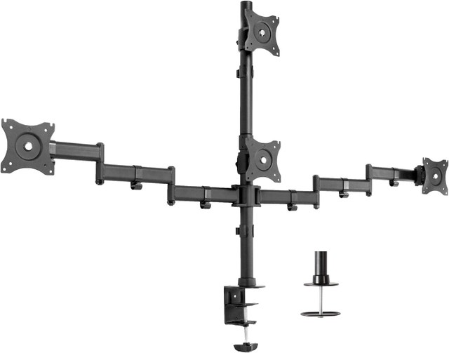 Quad Monitor Desk Mount - 4 Screens up to 24 inches