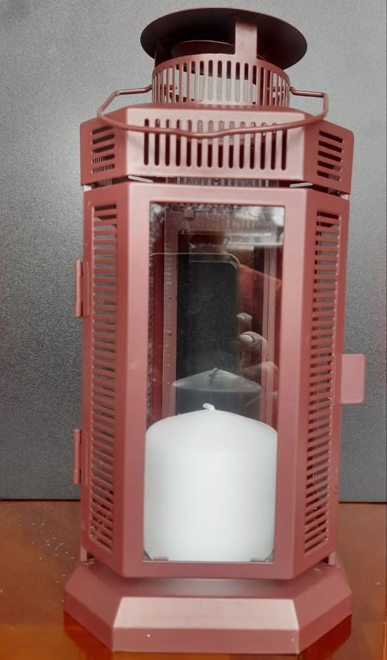 Decorative Candle Lantern with Handle & Vent