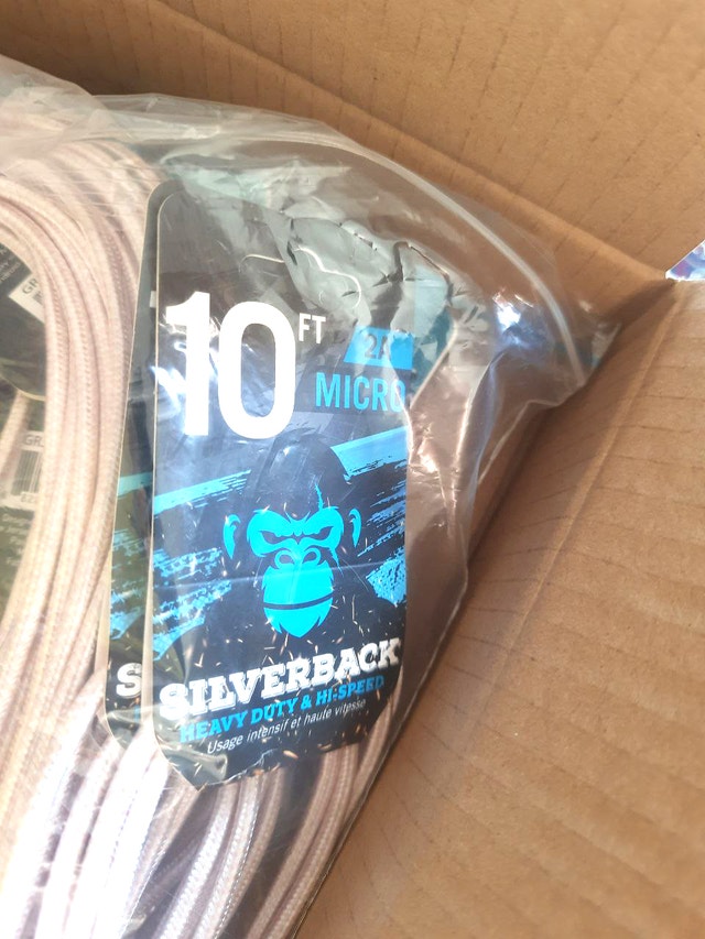 Lot of Silverback 10ft Heavy Duty Micro Cable