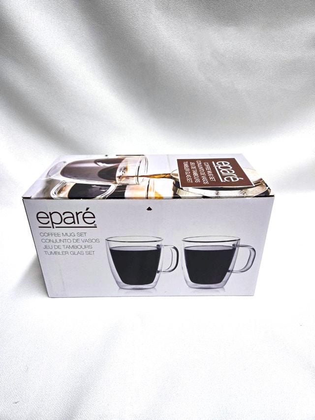 12 oz Glass Coffee Mugs - Set of 2 - photo 2