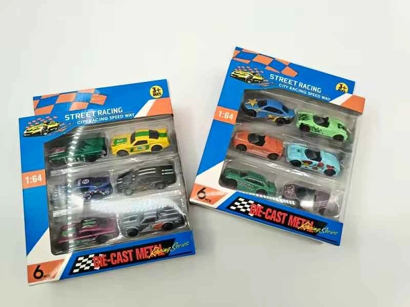 6-Pack (2sets) Diecast Street Racing Cars - Birthday Gift