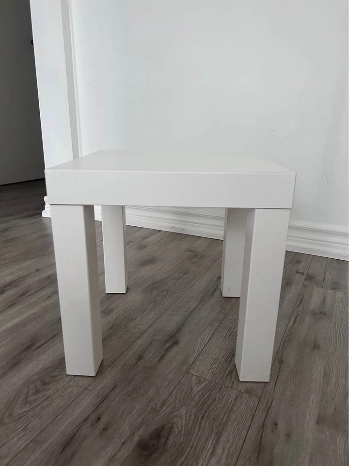 White IKEA Lack Side Table - photo 3
