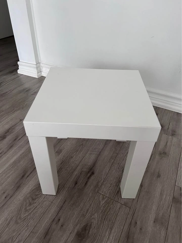 White IKEA Lack Side Table - photo 4