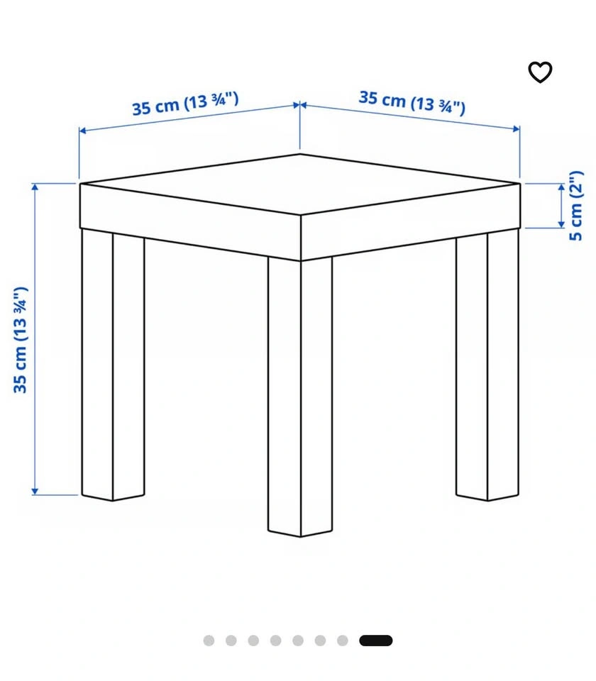 White IKEA Lack Side Table - photo 5