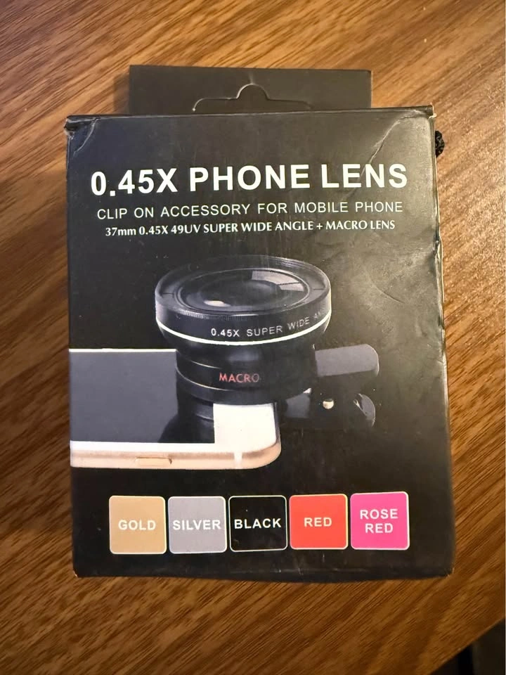 0.45X Phone Lens Clip-on Super Wide Angle Macro Kit - photo 5