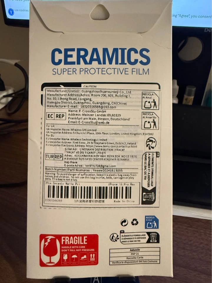 CERAMICS iPhone 16 Pro Max Screen Protector - photo 2