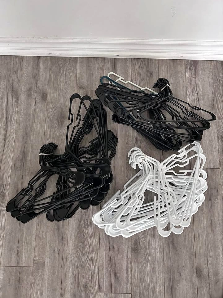 Plastic Hangers Black and White