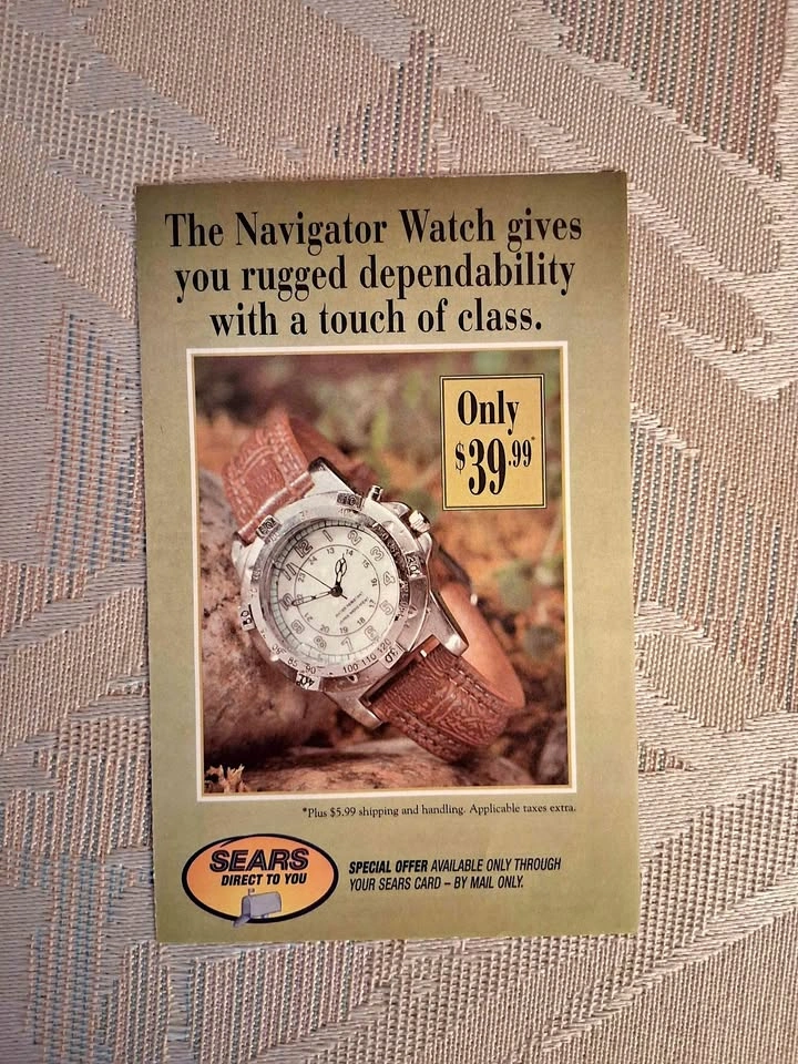 Vintage 1998 Sears Navigator Watch Mail Order Form