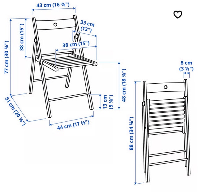FRÖSVI Folding white chair with cushion - photo 5