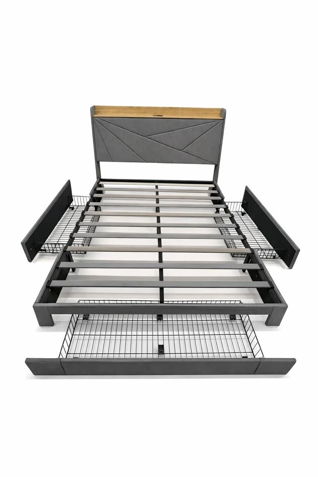 Brand New Queen Size Smart Storage Bed Frame w/ USB, Type-C & Po - photo 3