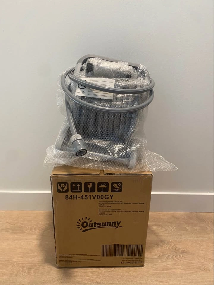 Wall-mounted/Portable Garden Hose Reel, 1/2" x 66ft - New - photo 4