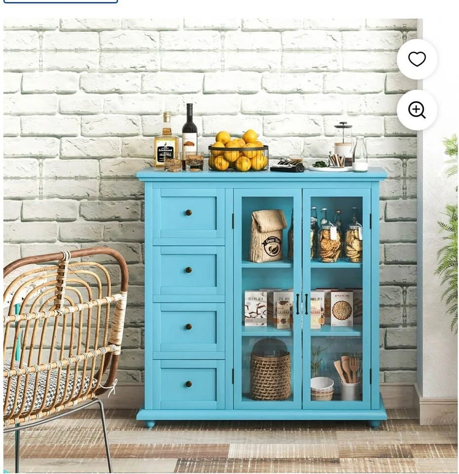 Blue Buffet Sideboard Cabinet - Brand New - photo 2