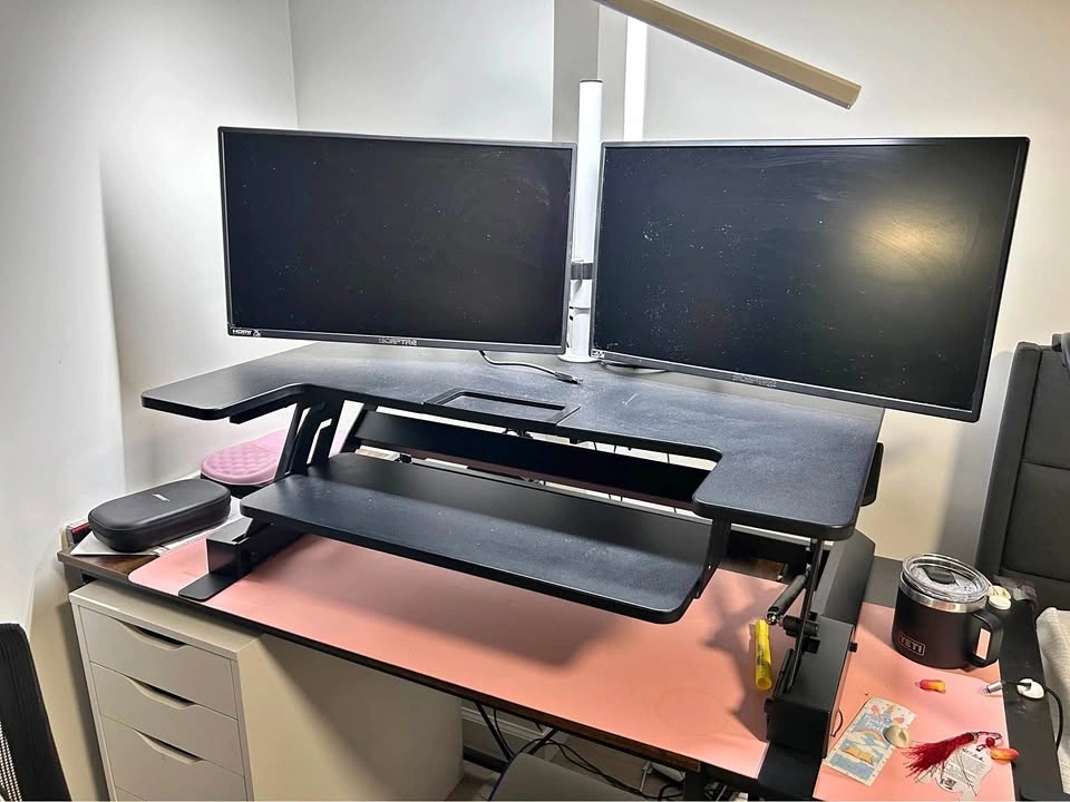 Mount-It! Standing Desk Converter - Manual Lift