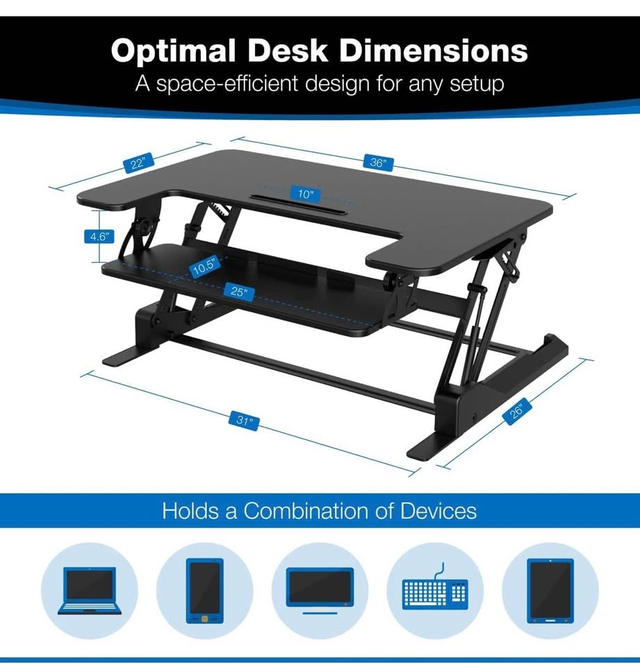 Mount-It! Standing Desk Converter - Manual Lift - photo 5