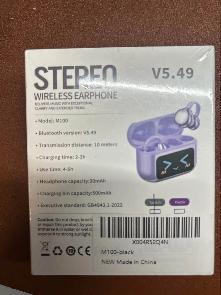 🔥 QUICK SALE – M100 Bluetooth Open Ear Headset (Purple) – Brand - photo 3