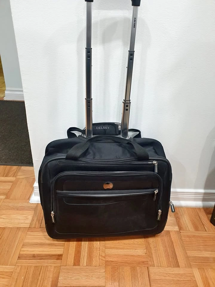 Delsey Laptop Carry-On Bag Rolling Travel Lightweight Briefcase