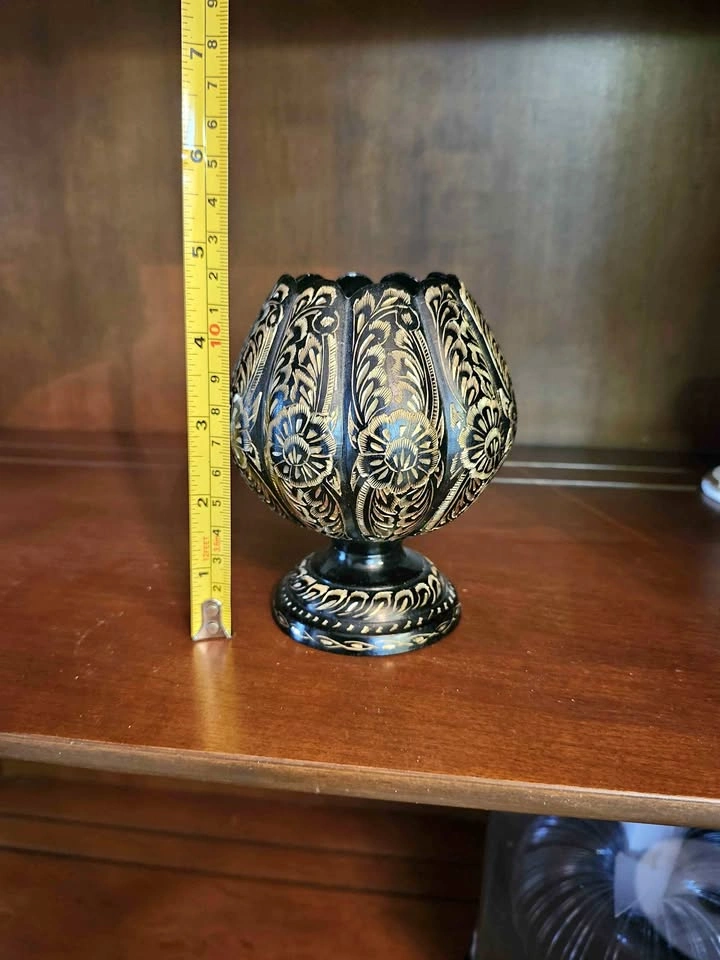 Vintage Indian Brass Bud Vase