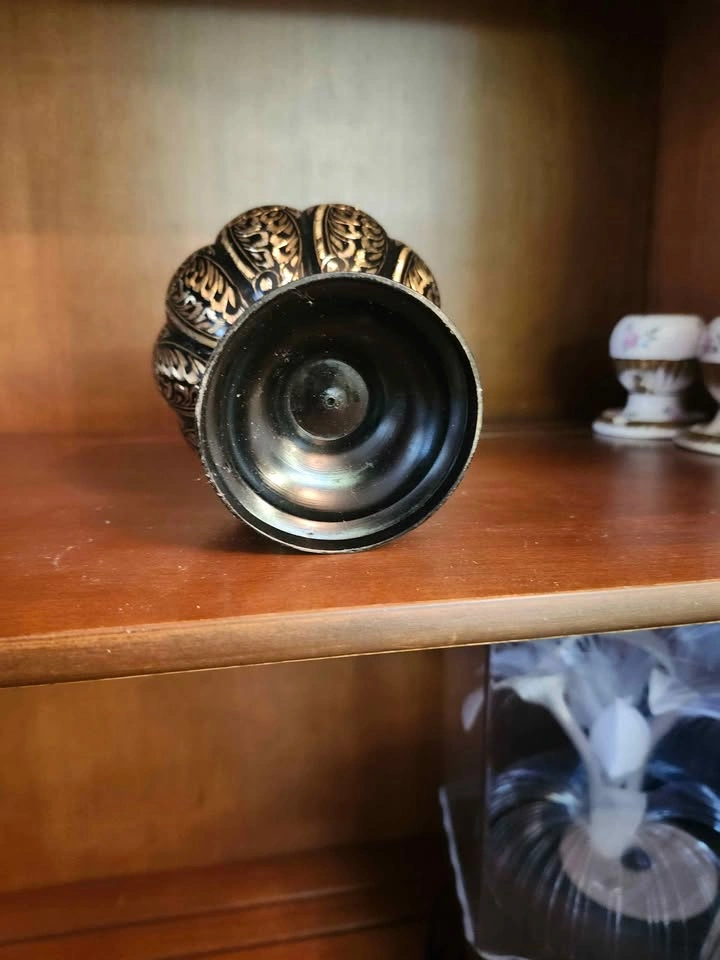 Vintage Indian Brass Bud Vase - photo 3