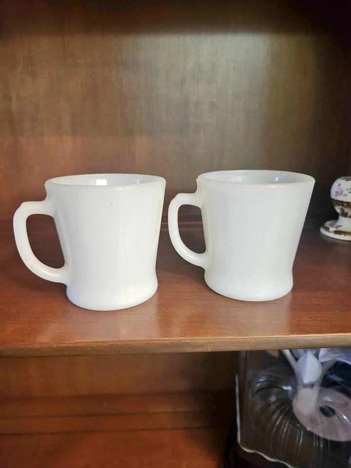 Fire King White Milk Glass Mugs