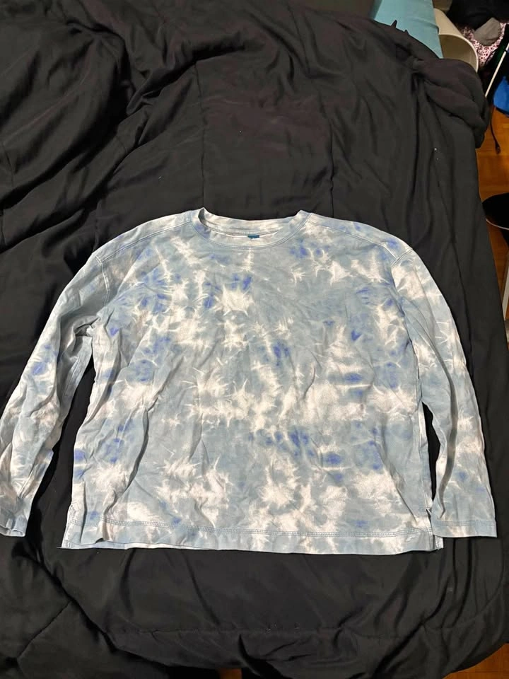 Blue Tie Dye Top
