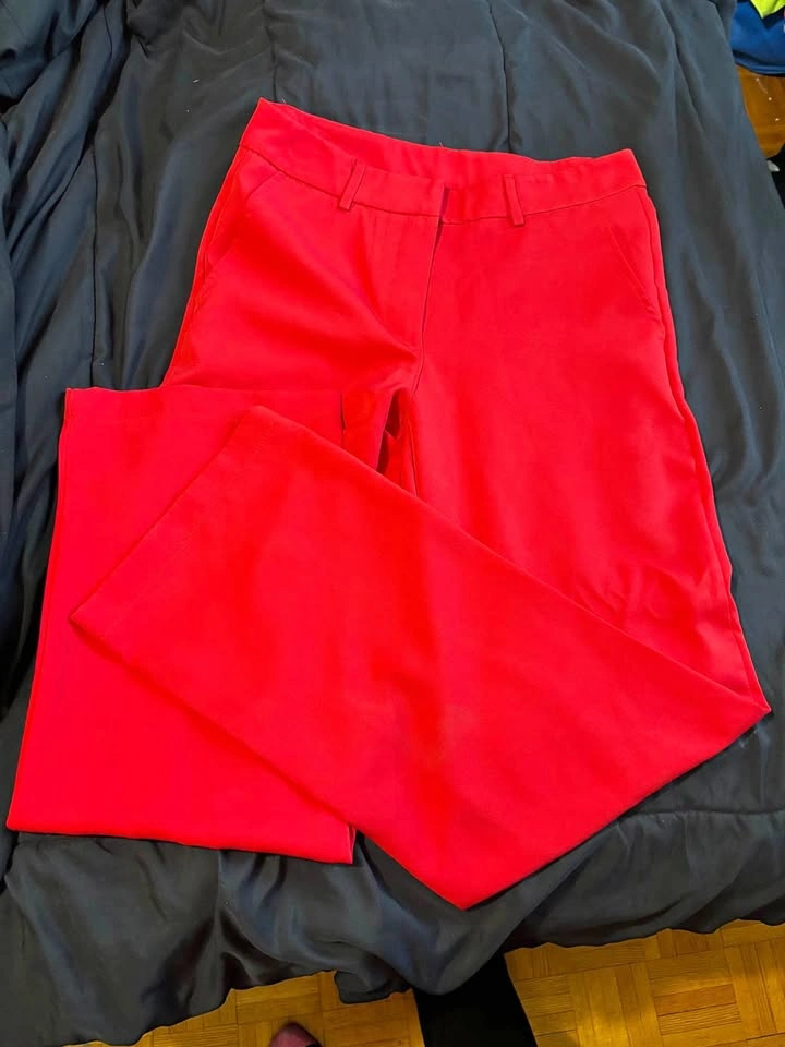 Red dress pants
