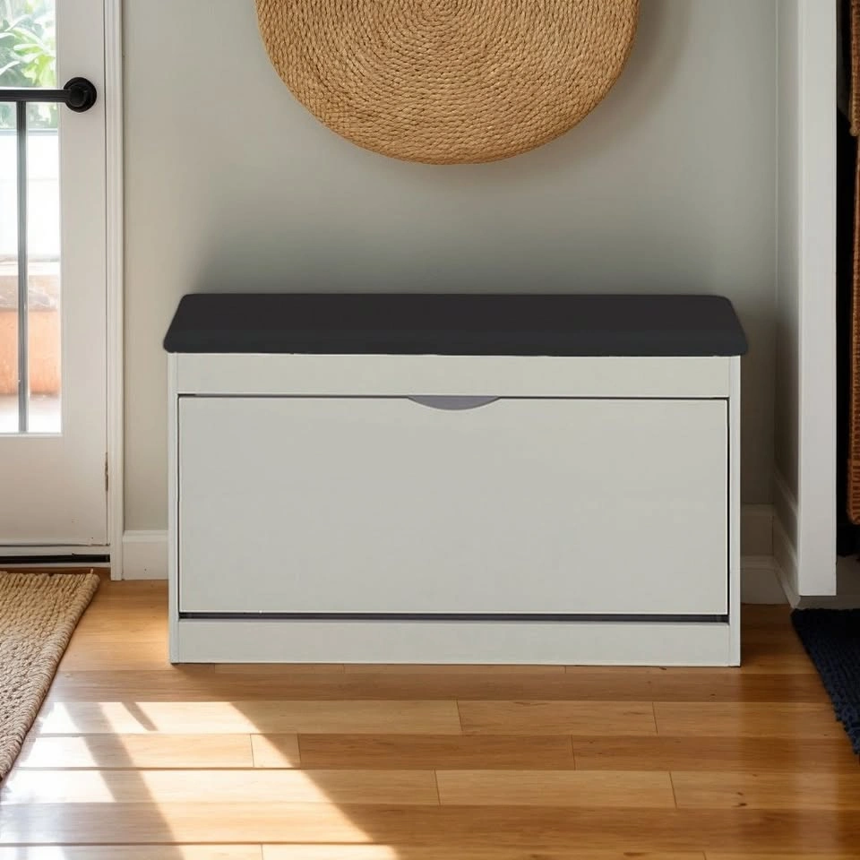 SOCE047 A2274 Flip-Down Entryway Shoe Bench w/ Hidden Storage - photo 2