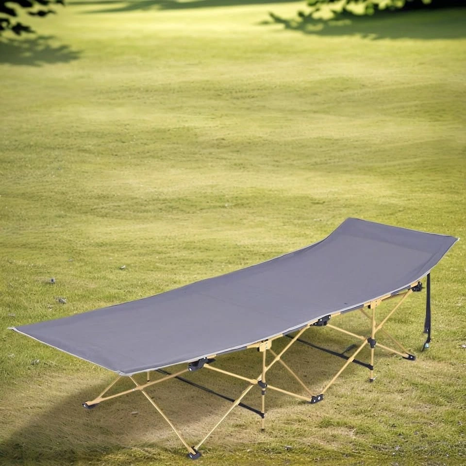BD007 A2053 Outdoor Collapsible Camping Cot with Steel Support $