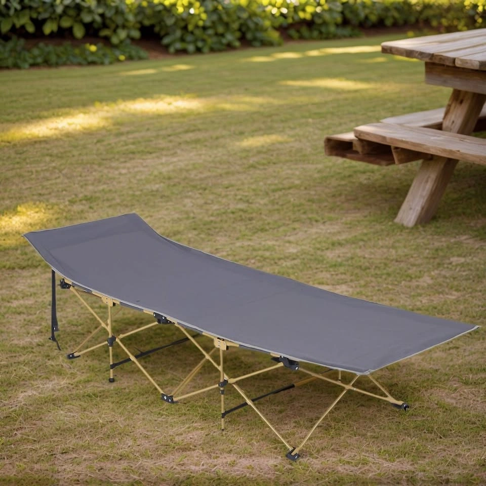 BD007 A2053 Outdoor Collapsible Camping Cot with Steel Support $ - photo 2