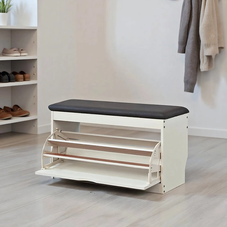 SOCE047 A2275 Porch Shoe Storage Bench with Tipping Compartments