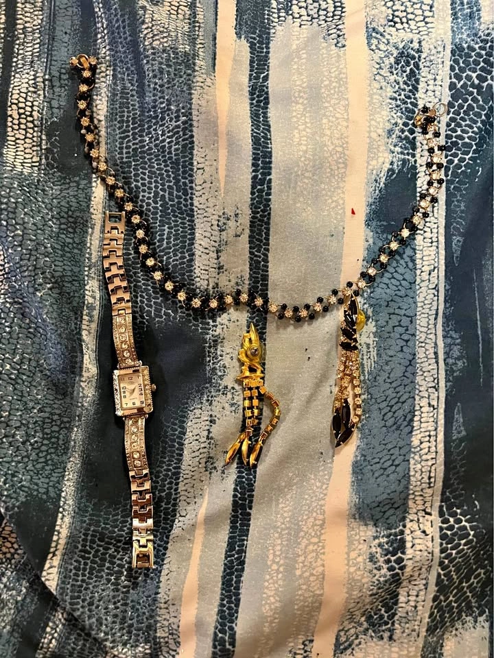 Necklace, Earrings, and Watch Set
