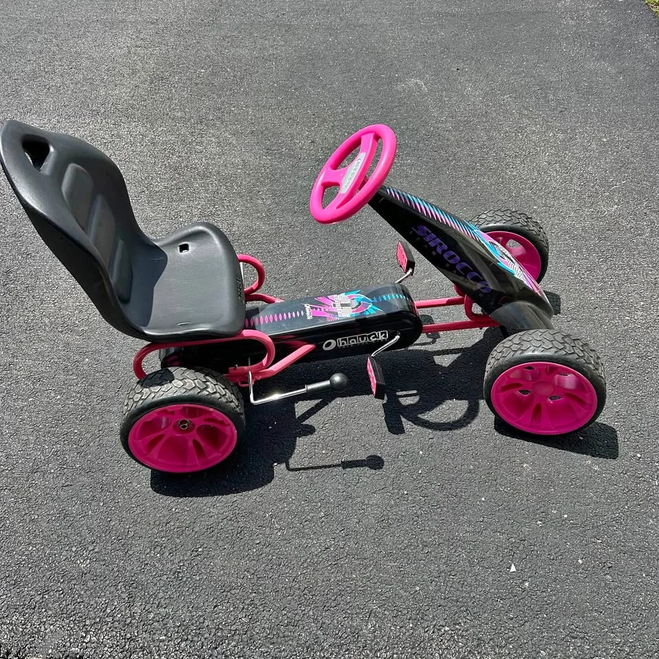 Hauck Sirocco Racing Go Kart Pink Black Pedal Ride On Kids Racer