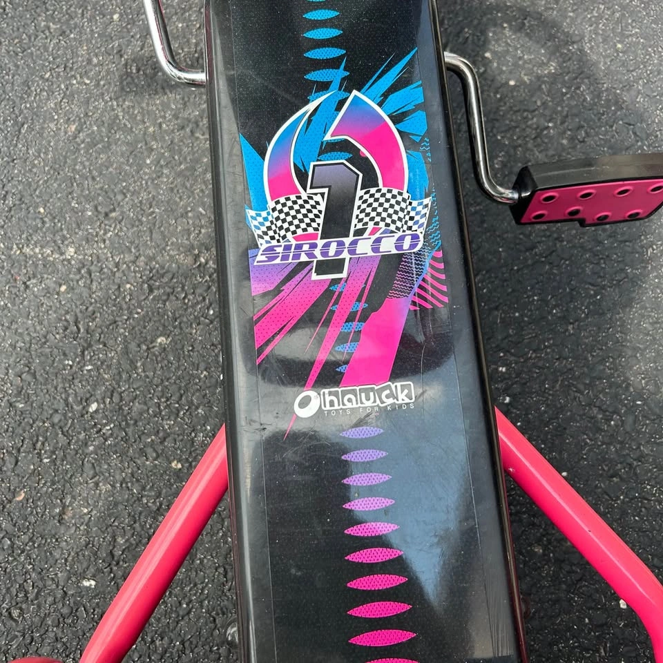 Hauck Sirocco Racing Go Kart Pink Black Pedal Ride On Kids Racer - photo 3