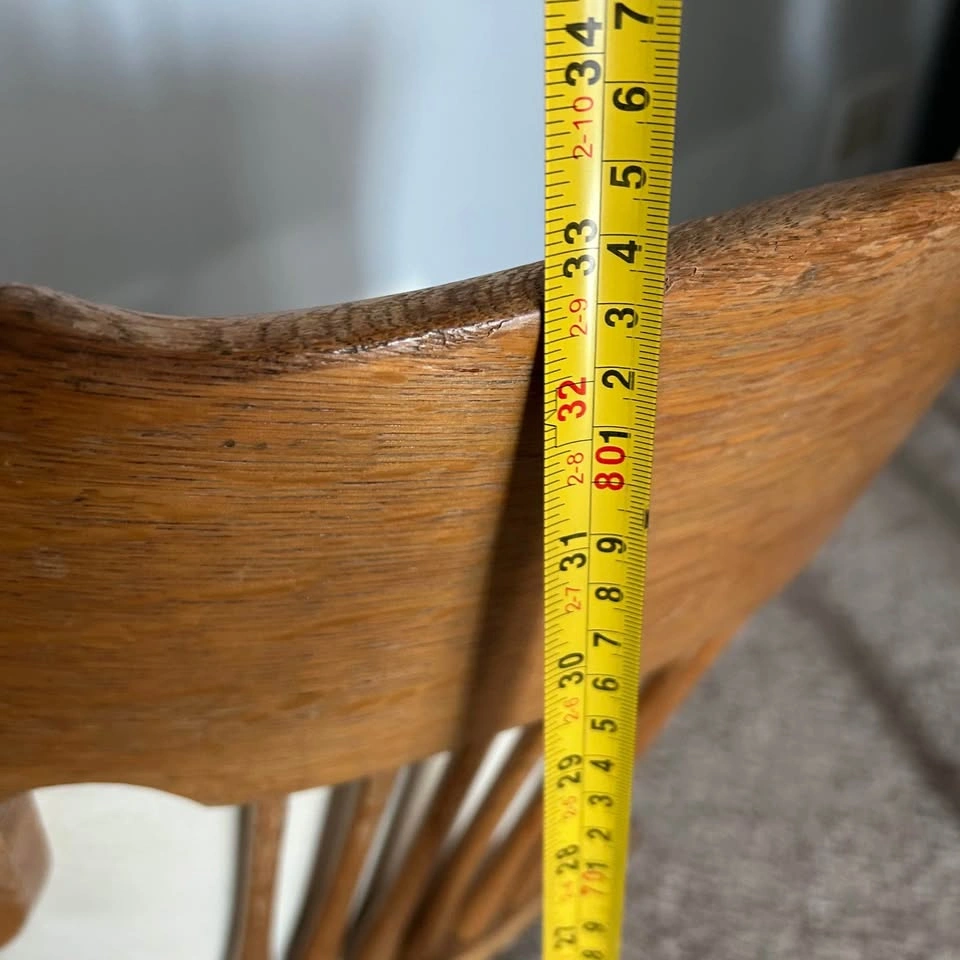 Vintage Oak Swivel Office Chair - photo 5