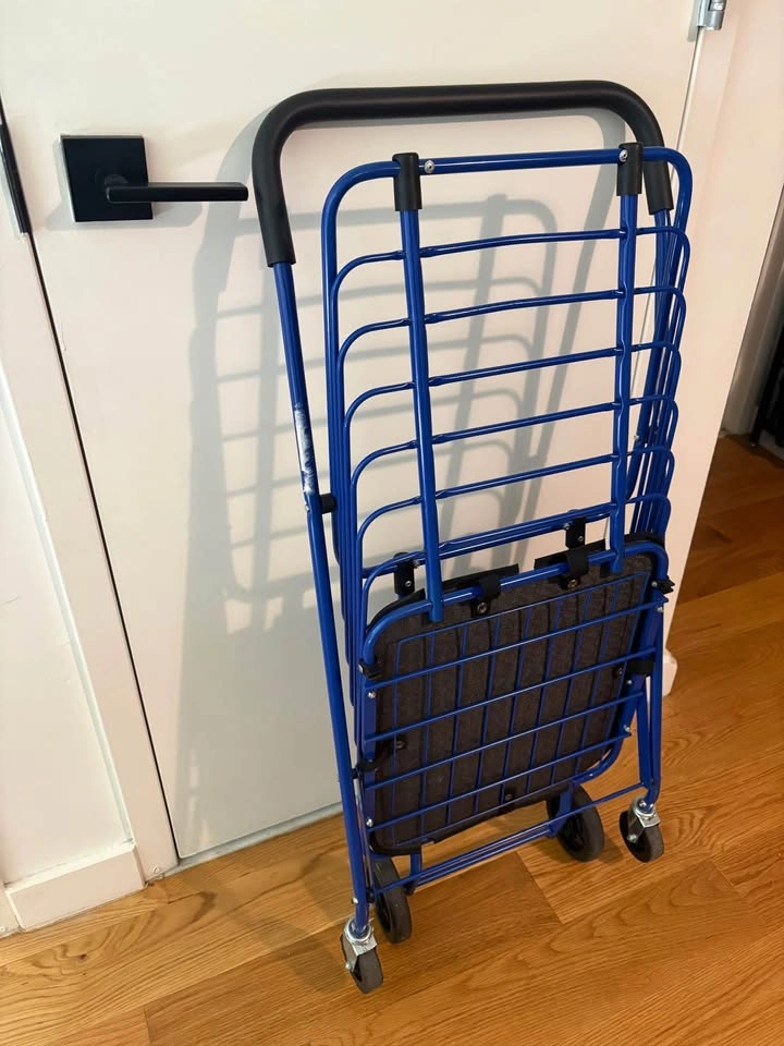 Blue Folding Shopping Cart - photo 3