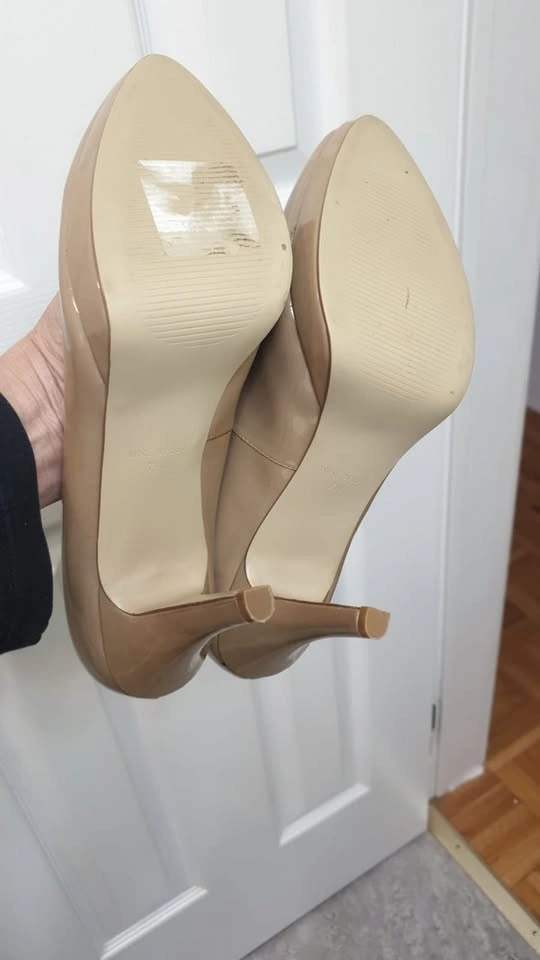 Nude Nine West Platform Heels Size 7.5M - photo 4